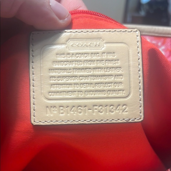 Coach Floral Zip Red and Pink Floral Tote - Picture 2 of 4